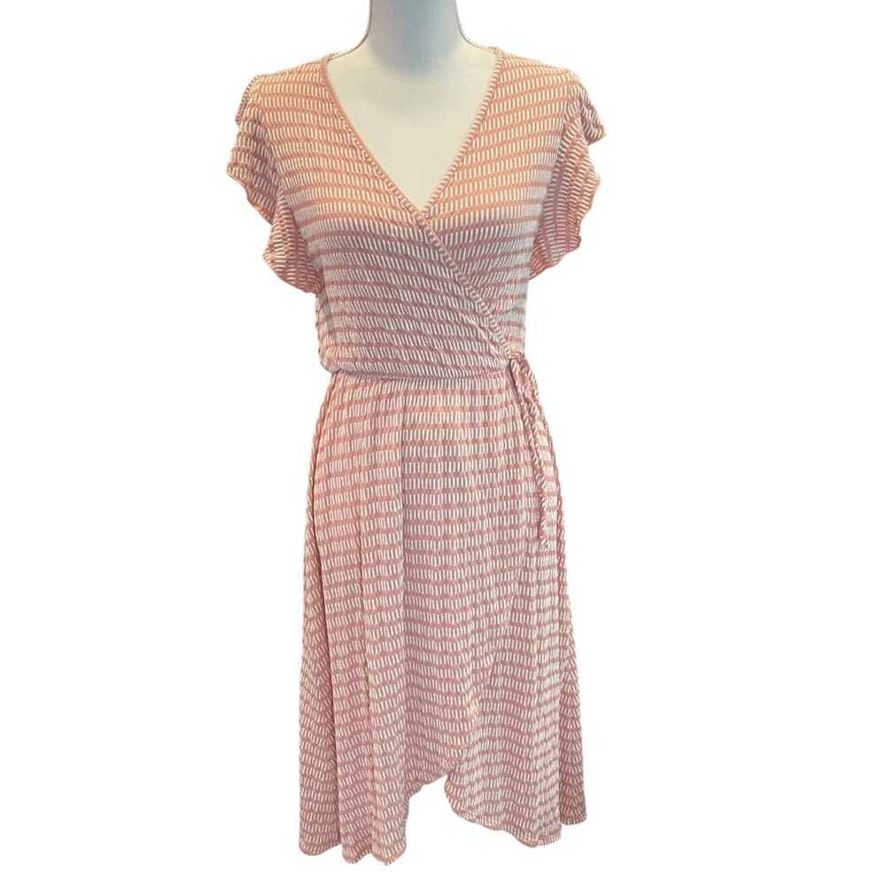Caution to the Wind Light Pink Wrap Dress.Size M